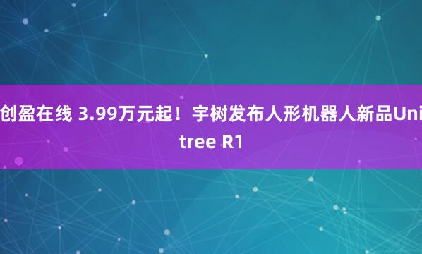 创盈在线 3.99万元起！宇树发布人形机器人新品Unitree R1