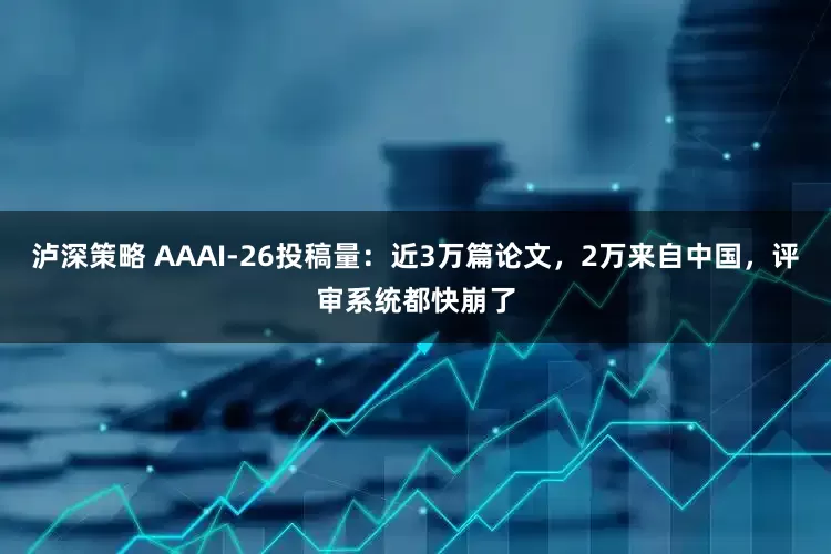 泸深策略 AAAI-26投稿量：近3万篇论文，2万来自中国，评审系统都快崩了